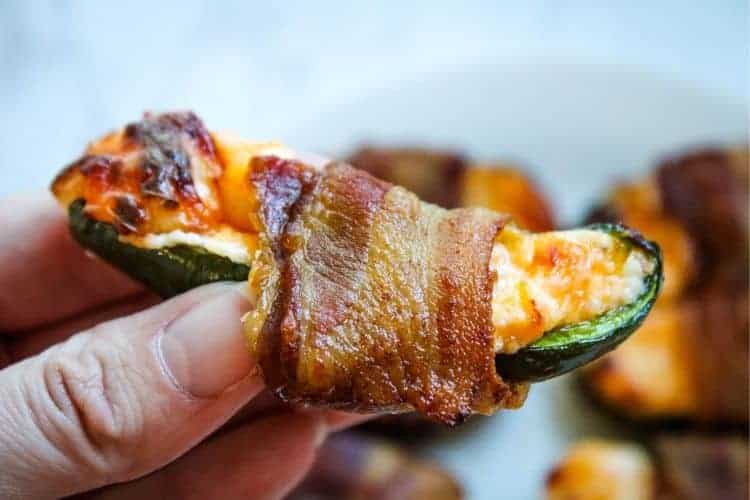 Closeup of Jalapeno Popper in hand