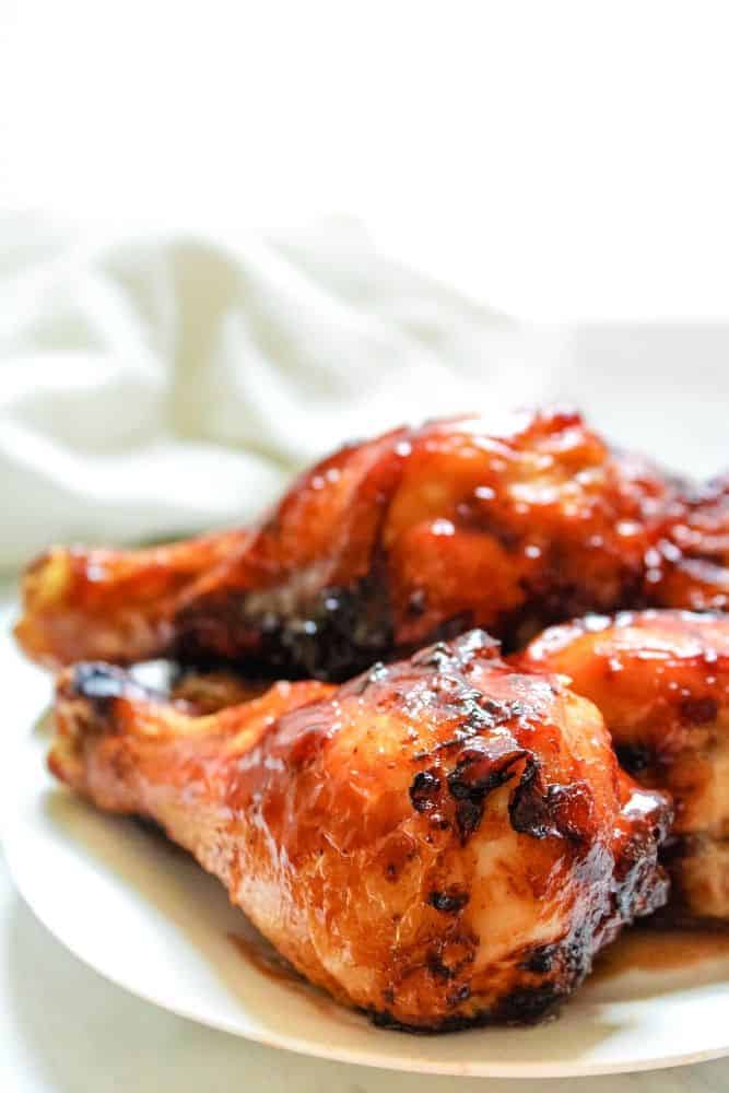 Crispy Air Fried Chicken Drumsticks with BBQ Sauce