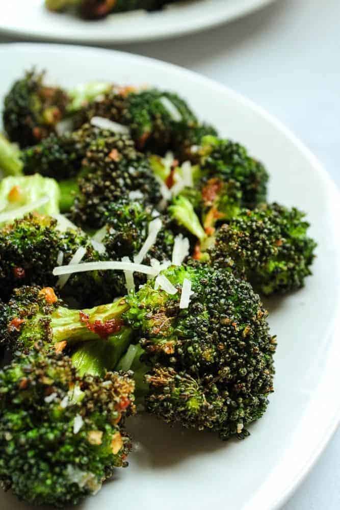 Air Fryer Keto Broccoli With Garlic And Parmesan