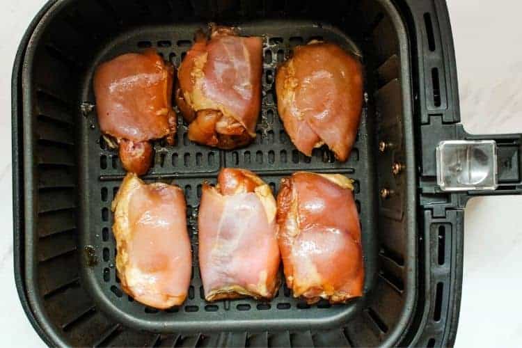 Raw Chicken Thighs in Air Fryer