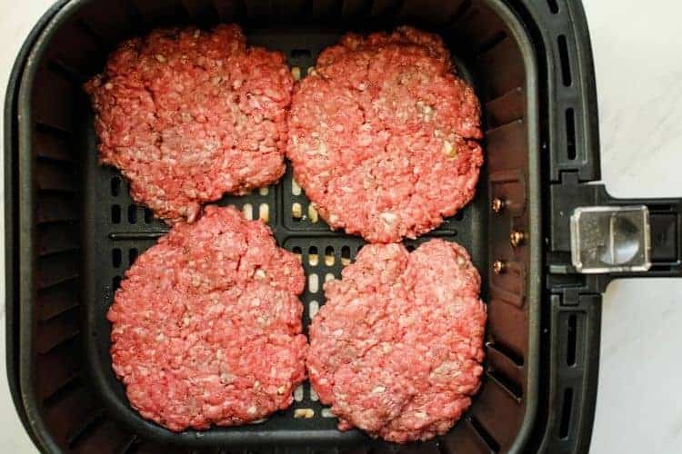 Raw Hamburger in Air Fryer