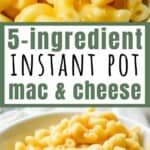 5 Ingredient Instant Pot Mac and Cheese pinterest pin
