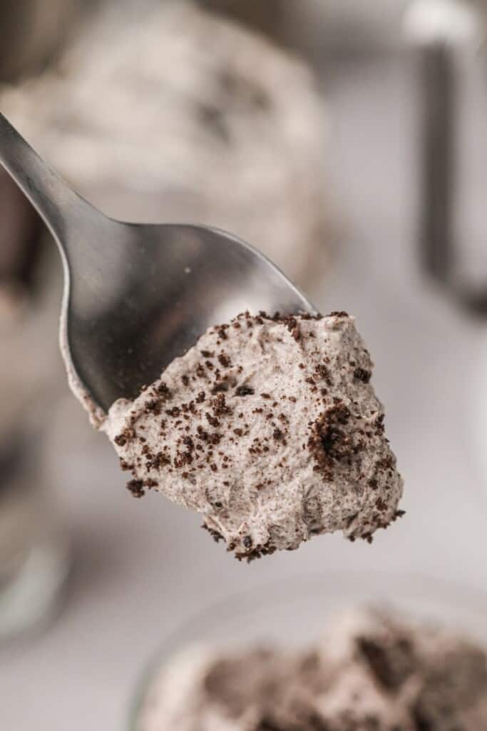 Spoonful of oreo mousse