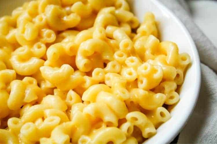 5-Ingredient Instant Pot Macaroni and Cheese inside a white bowl