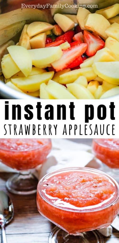 Title and Shown: Instant Pot Strawberry Applesauce (in bowls)