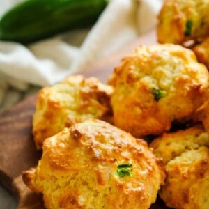 Air Fryer Hush Puppies on brown cutting board