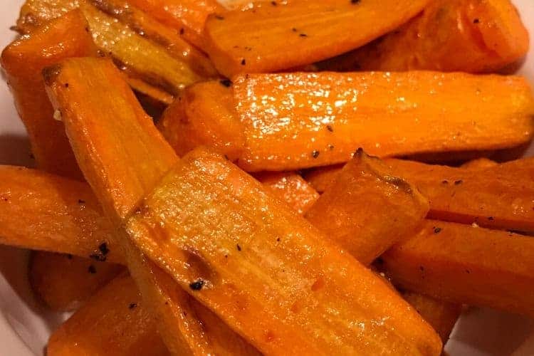 Closeup of Cooked Carrots