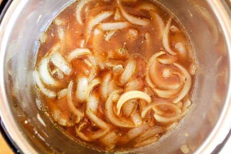 Onions in Beef Broth in Instant Pot