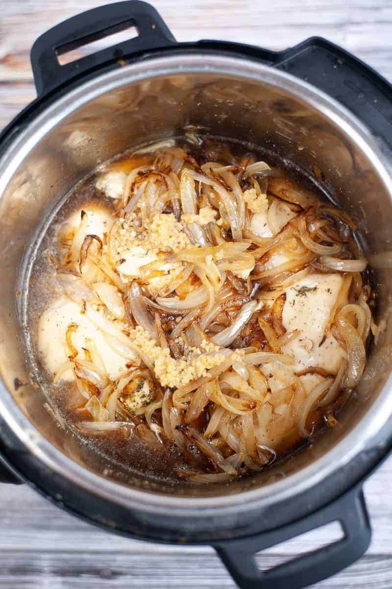 Chicken inside Instant Pot