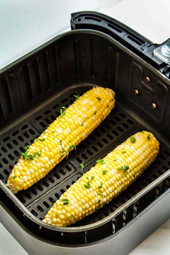 Corn on the Cob inside the air fryer