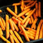 Frozen Sweet Potato Fries inside Air Fryer