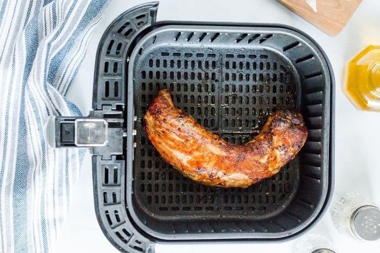 Cook marinated pork tenderloin in air fryer