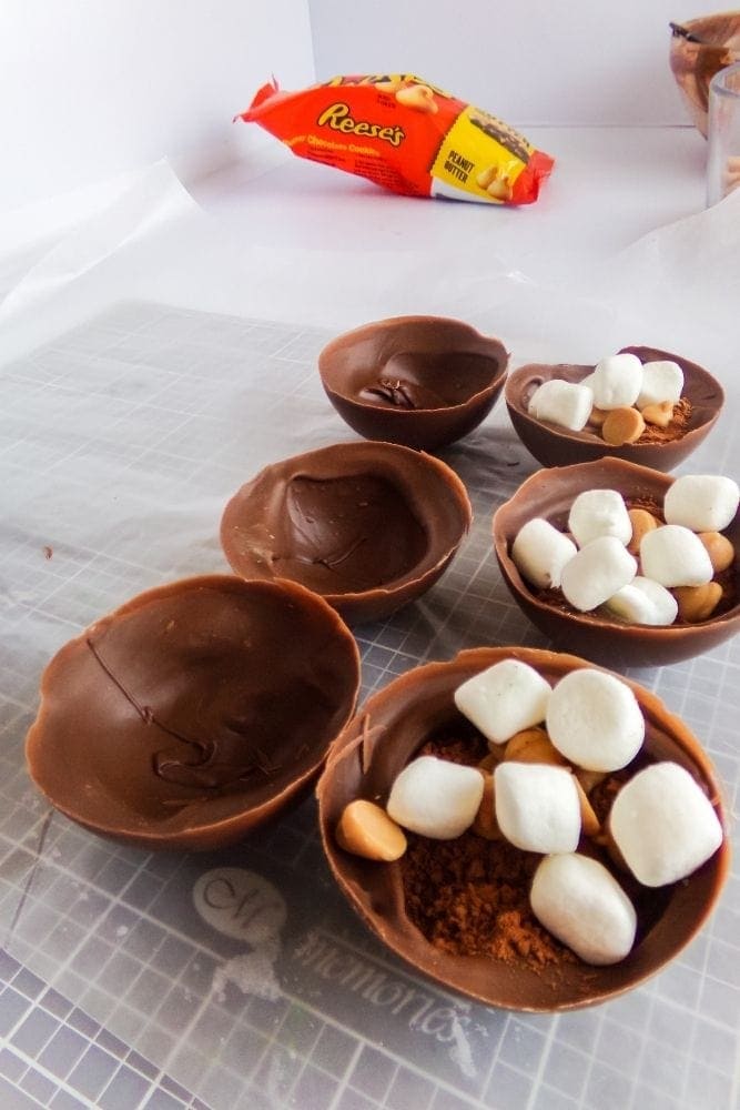 Hot Cocoa Balls with marshmallows inside