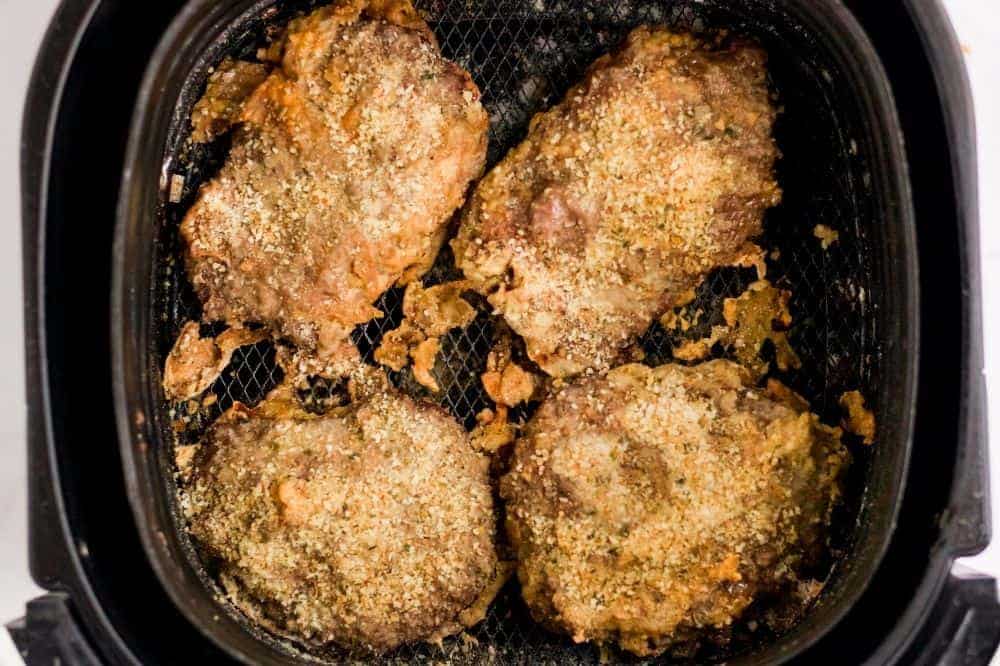 Cooked chicken fried steak in air fryer