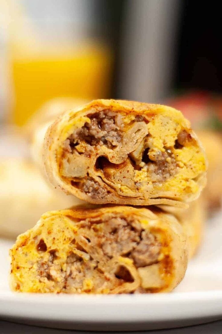 Air Fryer Breakfast Burritos