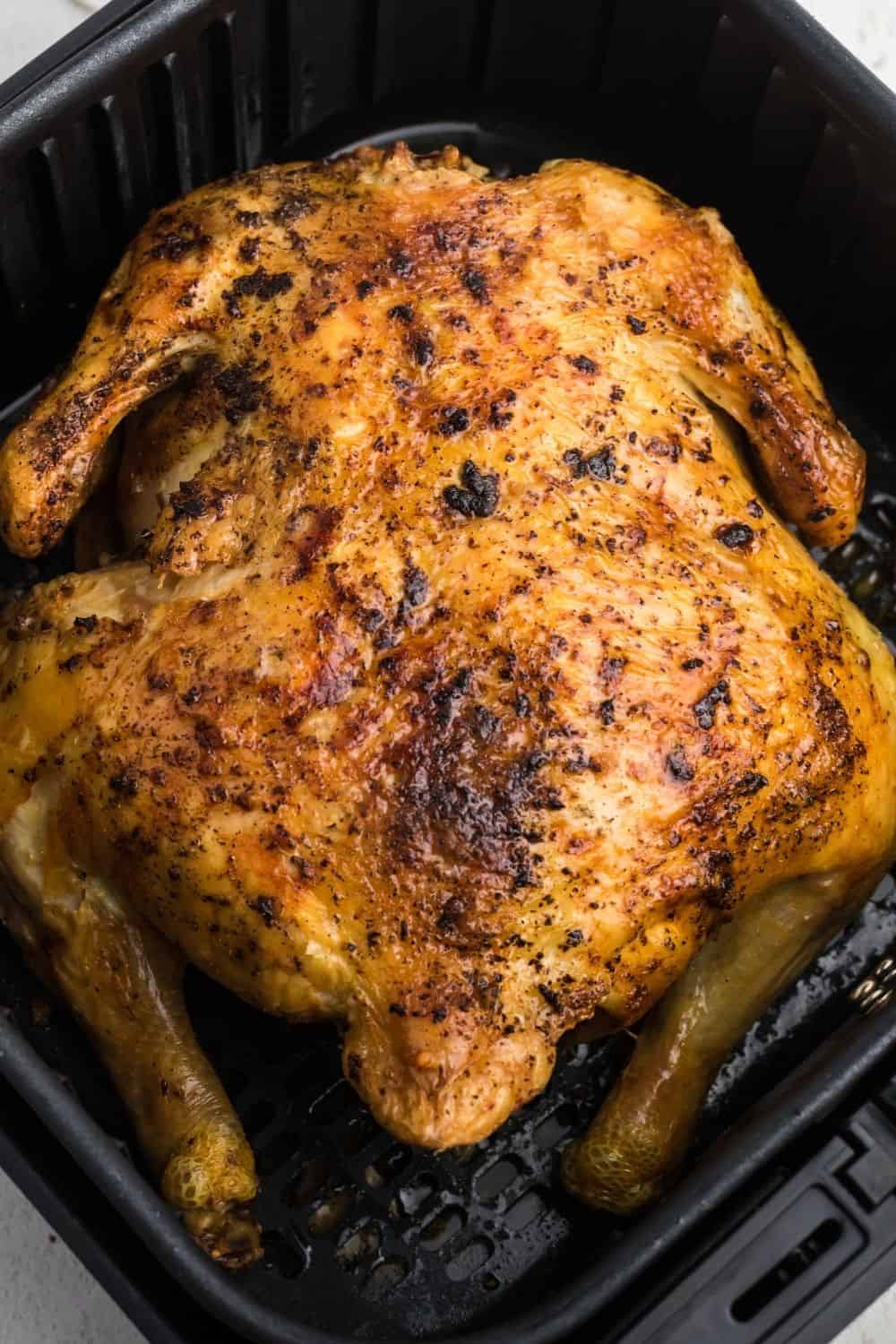 Power air fryer oven whole chicken top