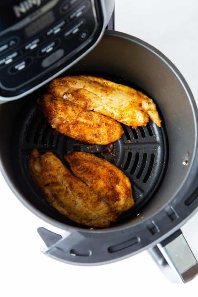 Cooked tilapia in the air fryer