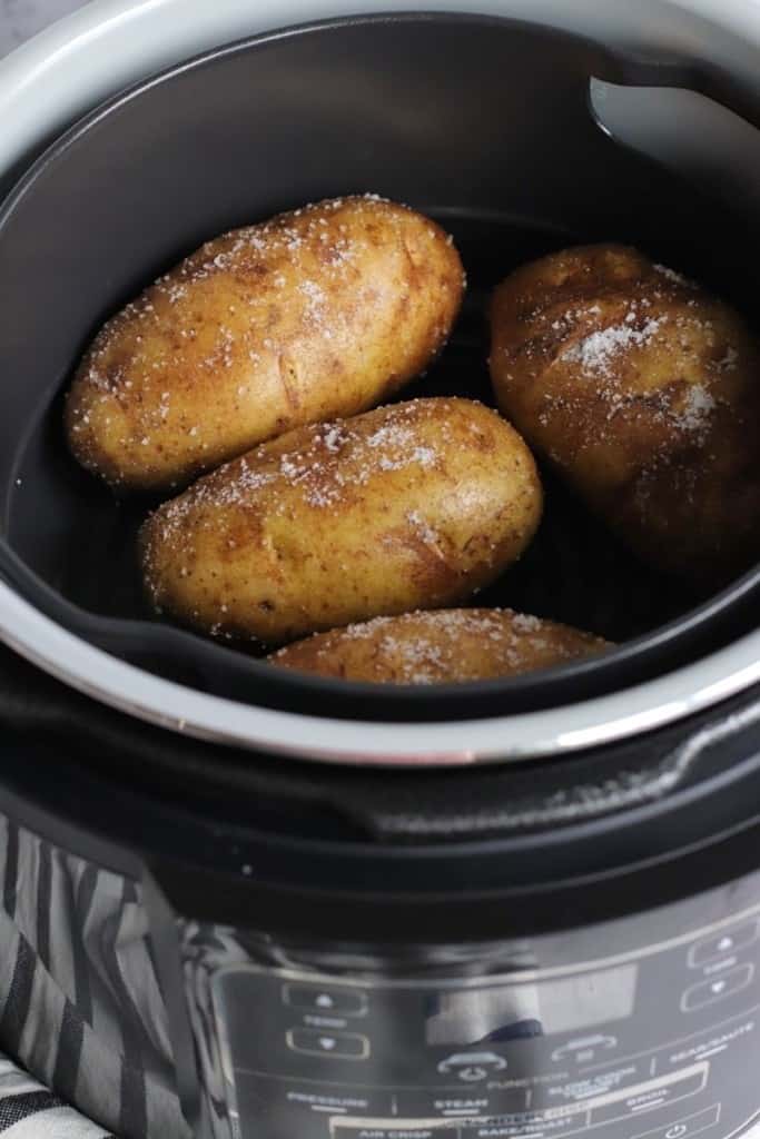 Baked Potatoes in the Ninja Foodi basket