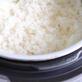 Fluffy cooked rice in the Ninja Foodi pressure cooker