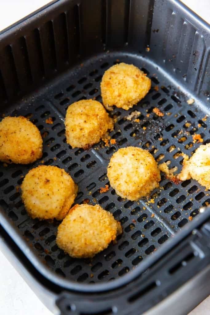 Cooked scallops in air fryer