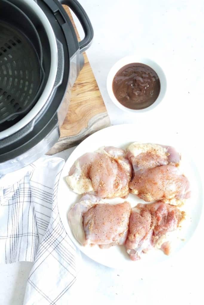 Ingredients needed to make Ninja Foodi Chicken Thighs overhead