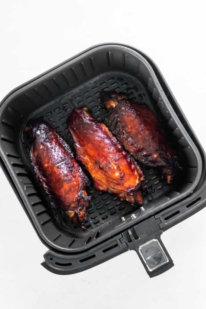 Cooked turkey wings in air fryer