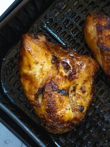 Bone in chicken breast in an air fryer