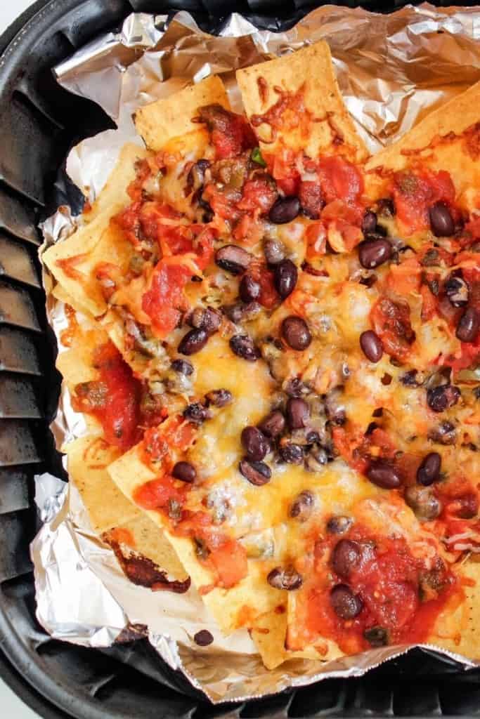 Nachos with foil in the air fryer