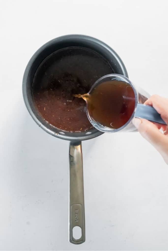 making the marinade for the air fryer flank steak