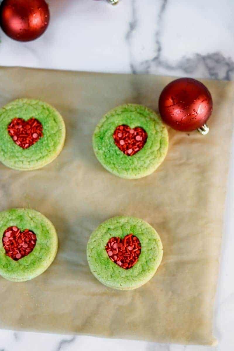 Delicious and festive Grinch sugar cookies