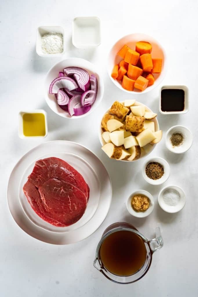 Ingredients needed to make beef sirloin tip roast in the Instant Pot