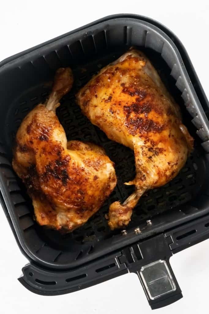 cooked chicken leg quarters in air fryer