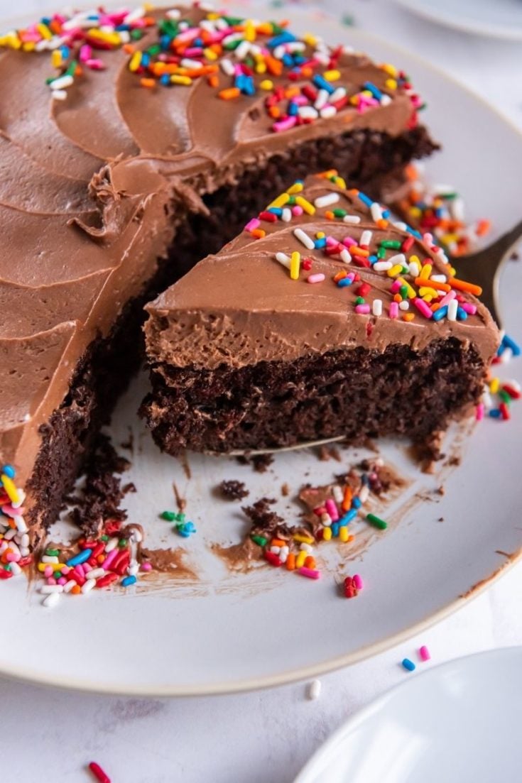 Rich and decadent chocolate cake made in air fryer