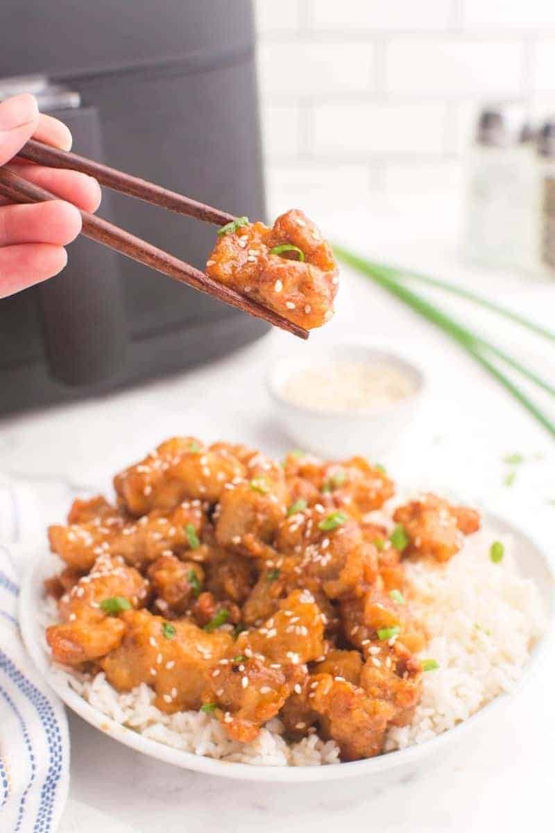 Trader Joe's Orange Chicken in the Air Fryer Everyday Family Cooking