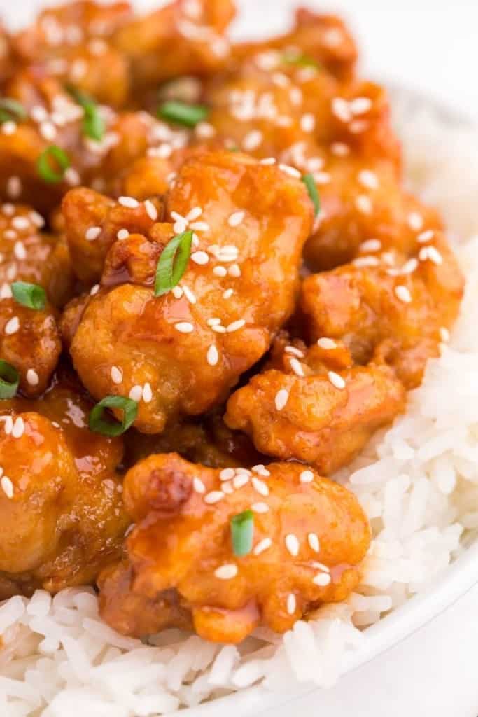 Crispy and flavorful air fryer mandarin orange chicken