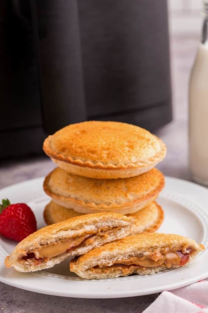 stack of uncrustables from air fryer