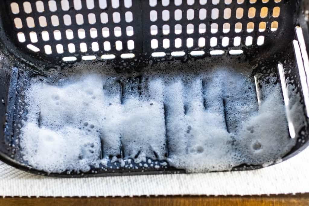 How to clean baked-on grease from an air fryer basket - Quora