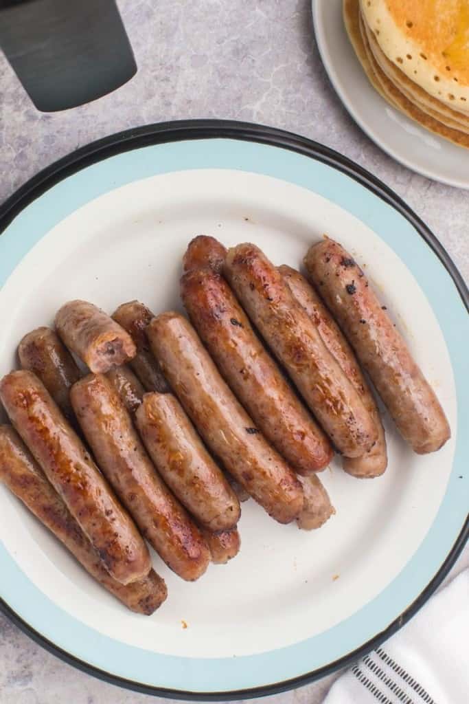 air fryer sausage on a plate