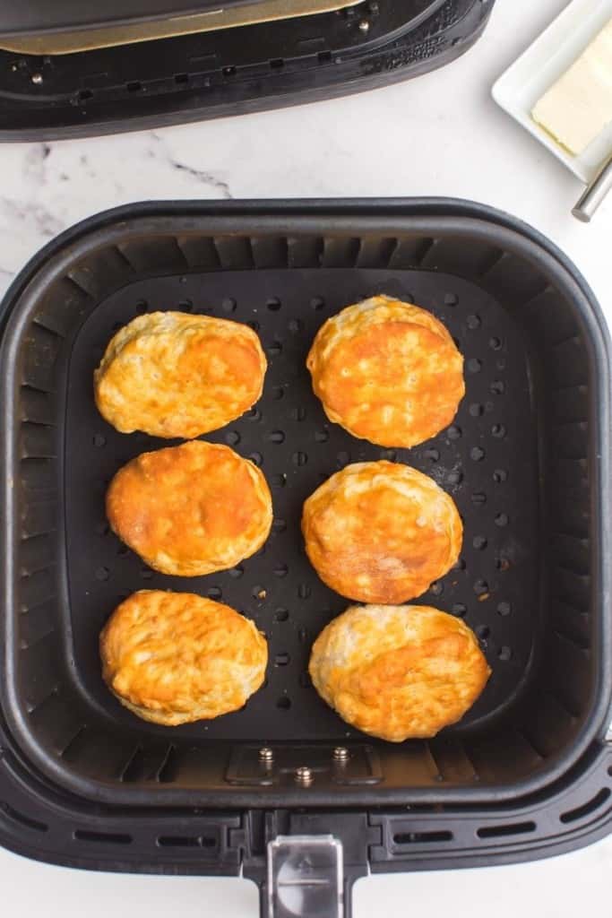 flip Pillsbury biscuits in air fryer