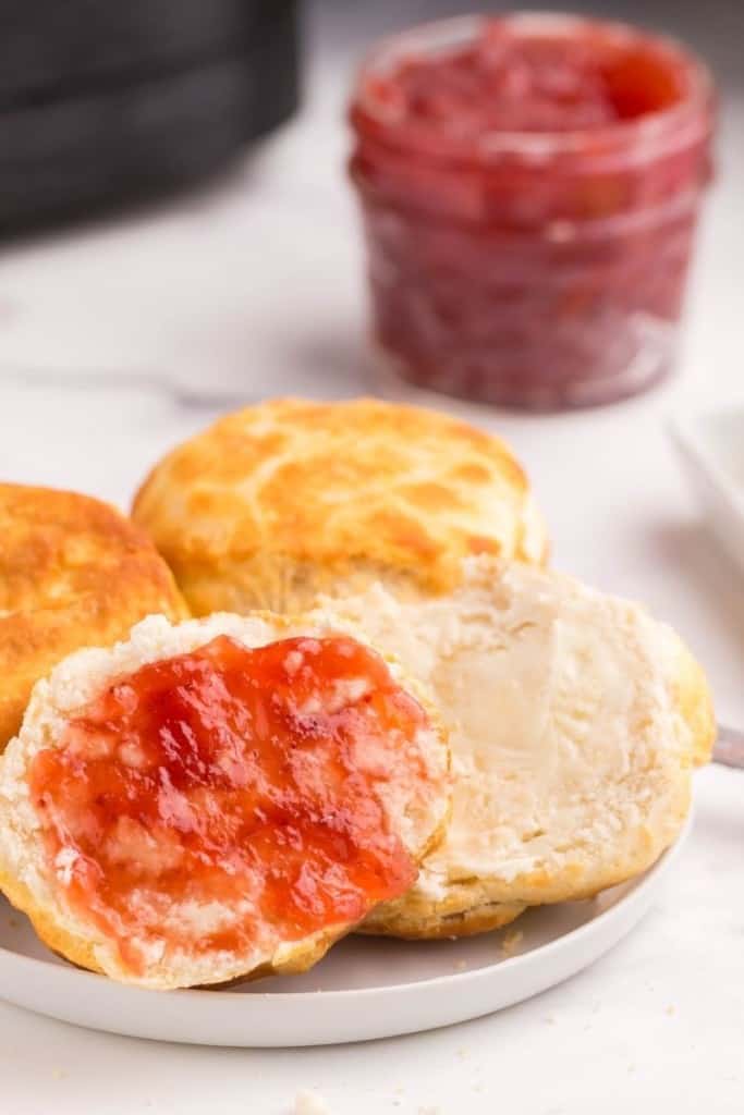 serve air fryer biscuits with jam