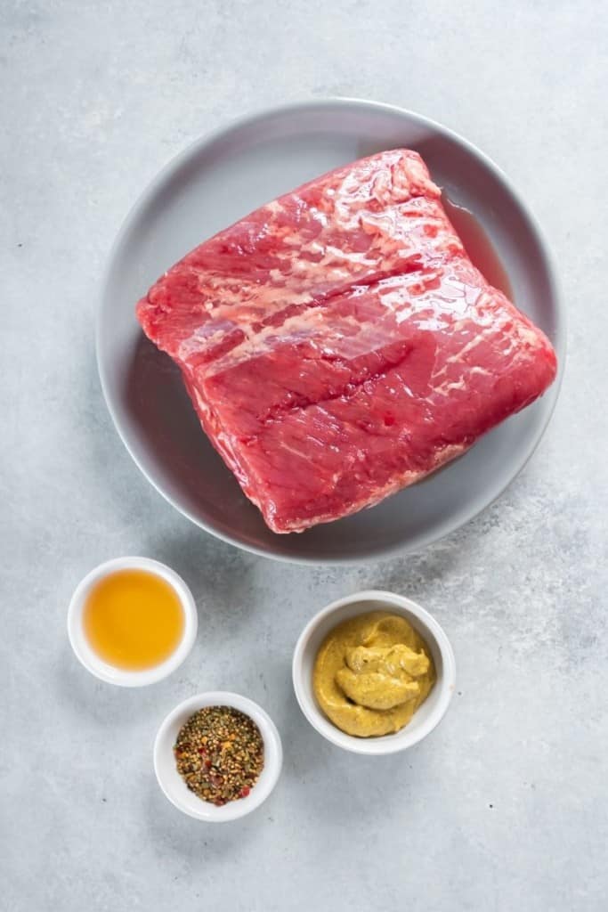 prepared ingredients for air fryer corned beef