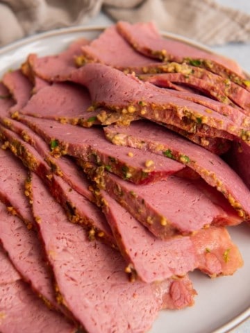 Slices of corned beef