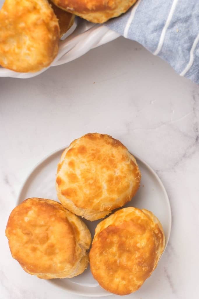 air fryer biscuits on plate