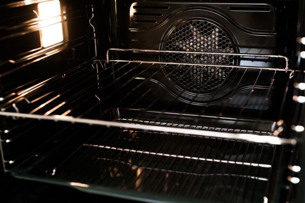 Inside of an oven for convection baking