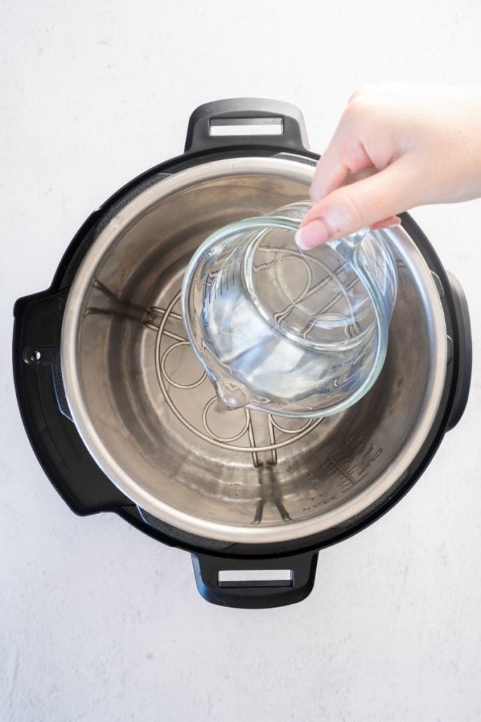 pour water into instant pot
