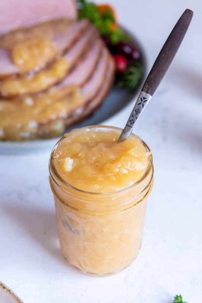 pineapple sauce for ham in jar