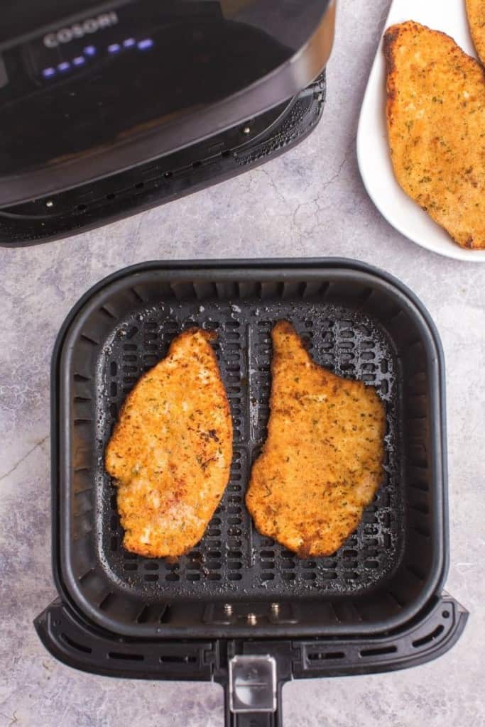 flip chicken cutlets over halfway through cook time