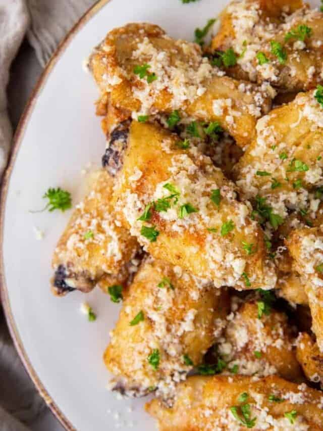 Air Fryer Garlic Parmesan Wings Everyday Family Cooking