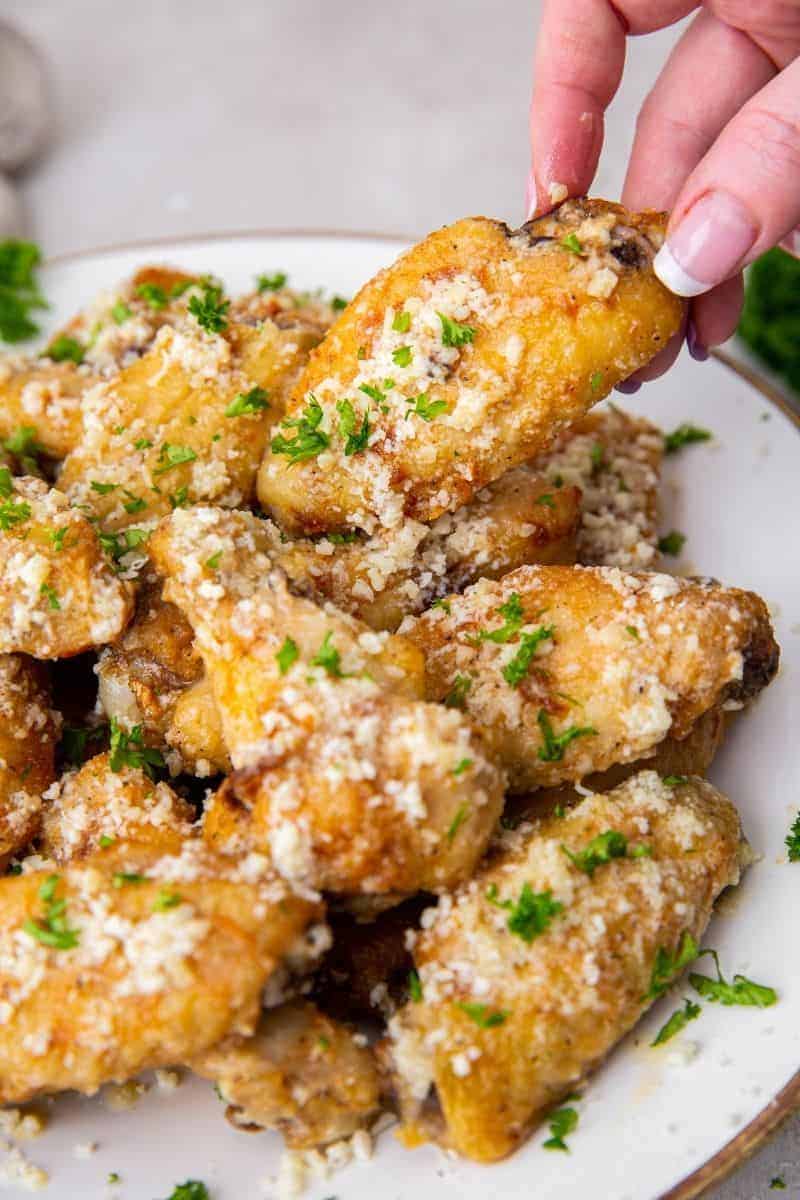 Garlic Parmesan Wings in the Air Fryer | Everyday Family Cooking