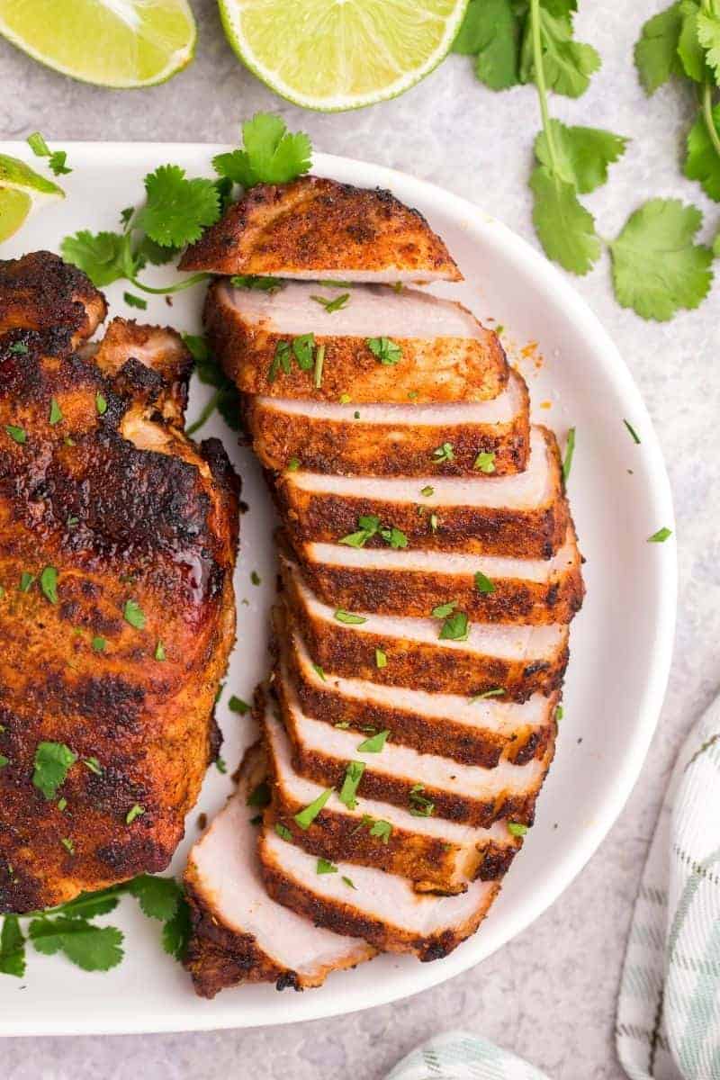 Air Fryer Thick Pork Chops (Chili Lime) | Everyday Family Cooking